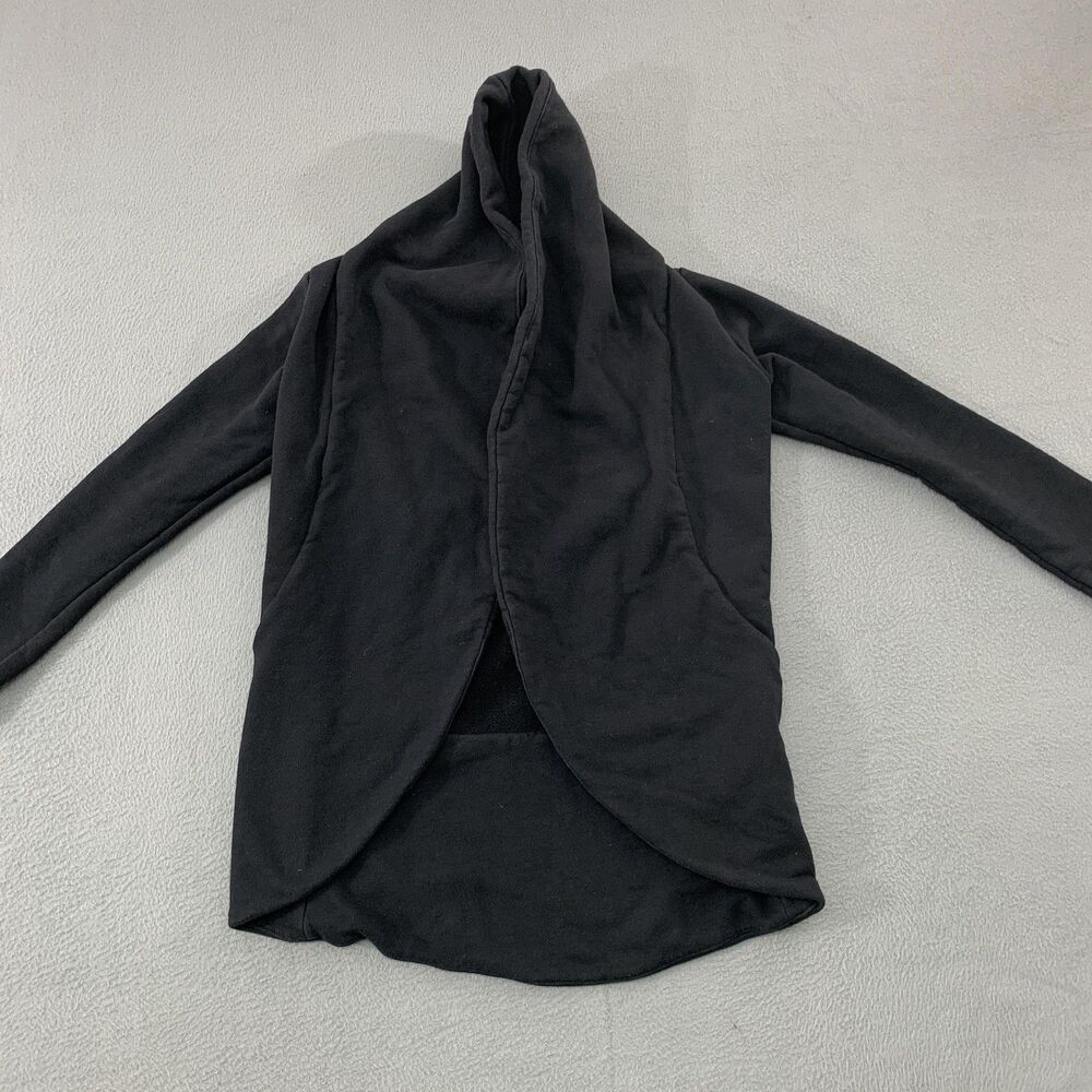James Perse Cardigan Womens 1 Black French Terry Open Cocoon Sweater